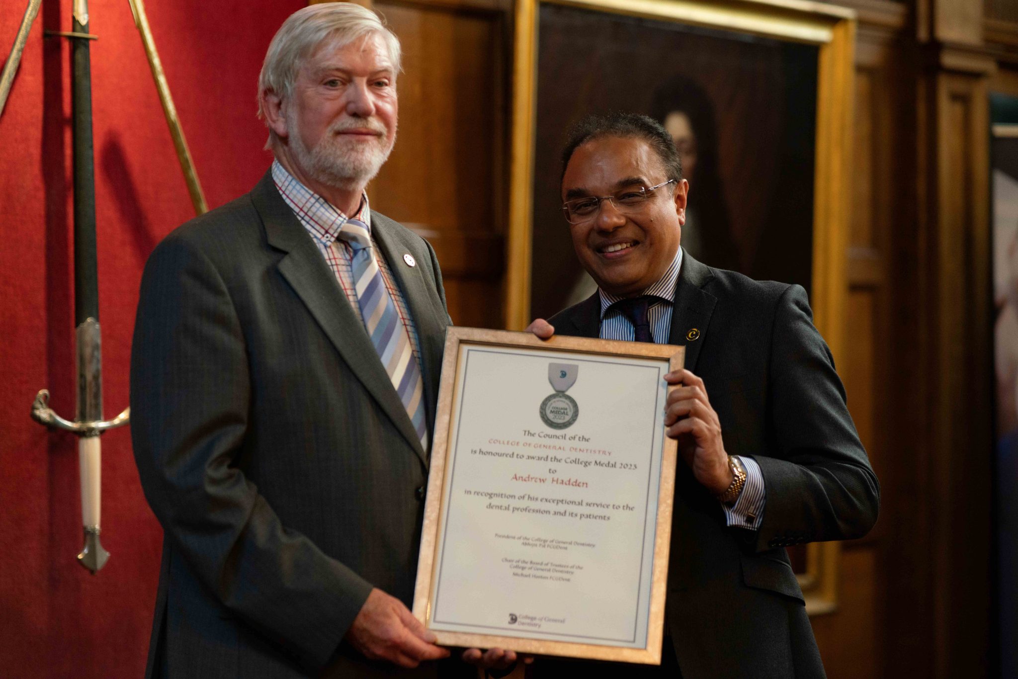 CGDent Medal awarded to Andrew Hadden