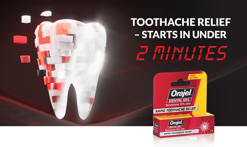 Fast toothache relief in two minutes